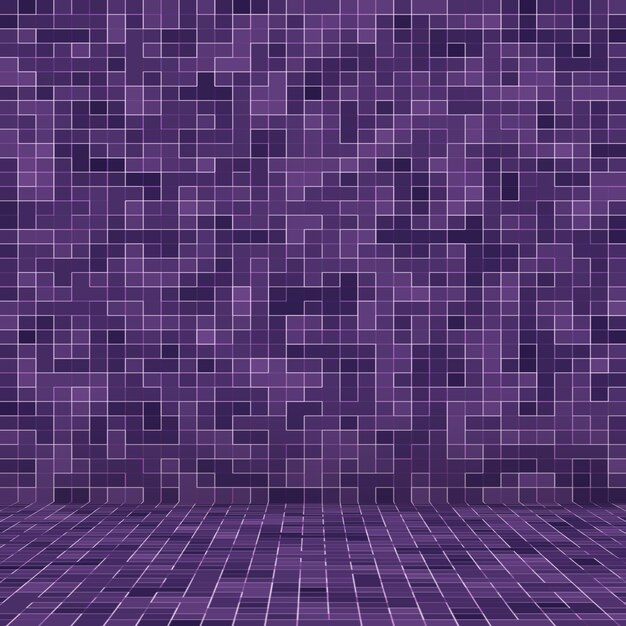 Mosaïque carrée violet vif pour la texture.