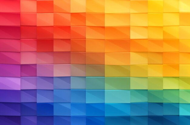 une mosaïque colorée de carrés avec un fond coloré