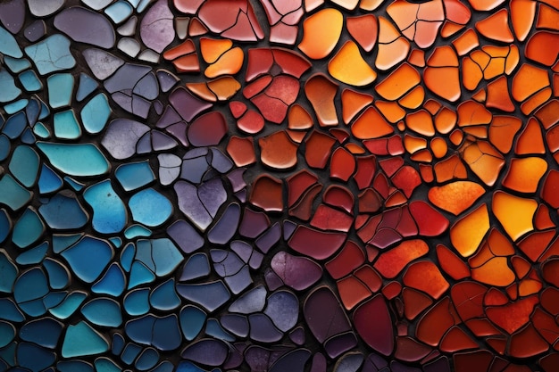 une mosaïque colorée de roches