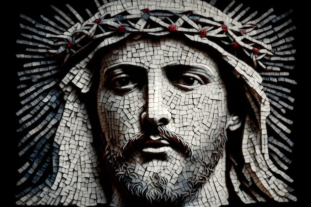 Mosaïque du portrait de Jésus-Christ