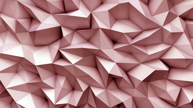 Mosaïque de fond facette polygone géométrique 3D abstraite faite de triangles énervés.