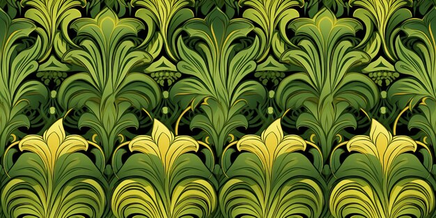 Mosaïque de motif art nouveau coloré sans couture pour papier peint dans un style vintage contemporain