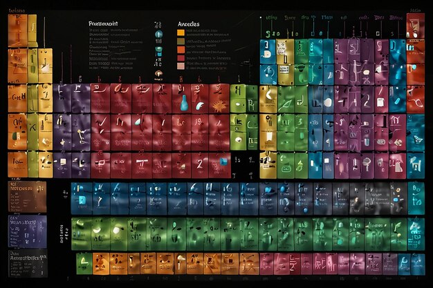 Mosaïque numérique d'harmonie élémentaire inspirée du tableau périodique