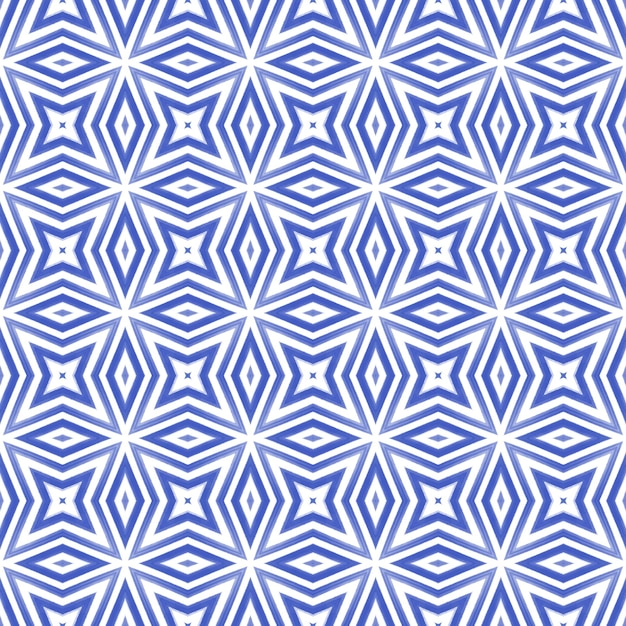 Photo mosaïque transparente motif indigo symétrique