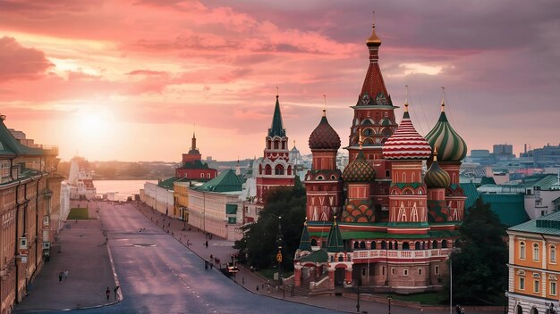 Moscou au coucher du soleil d'été Russie