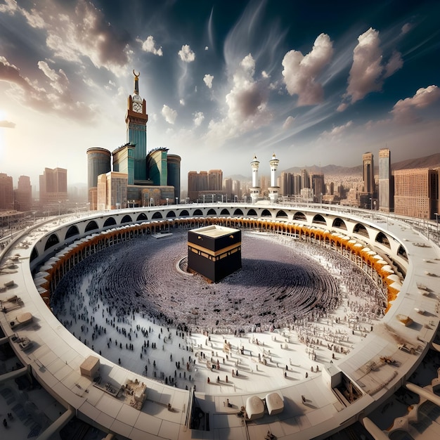 Photo la mosquée alharam kabah est la mecque eid aladha