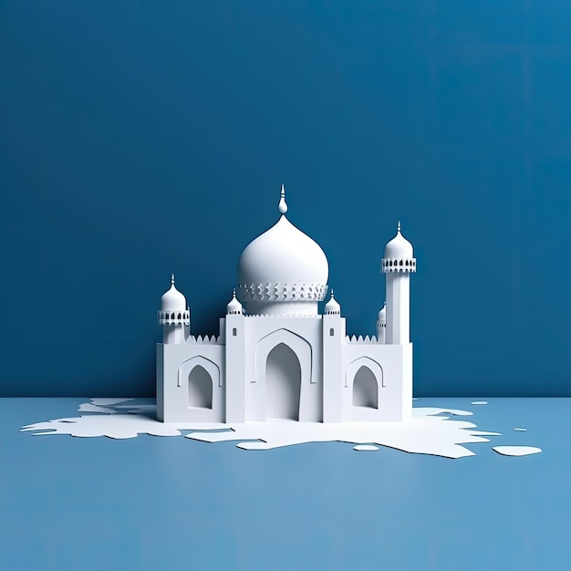 Mosquée d dessin animé illustration générative ai