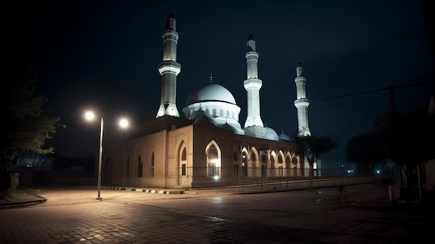 Photo mosquée islamique eid al adha la fête du sacrifice generative ai