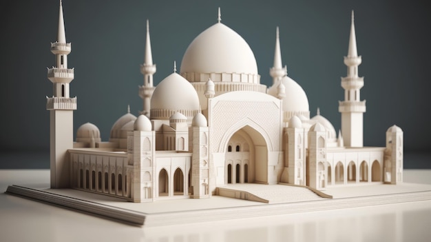 Mosquée islamique Eid al Adha la fête du sacrifice Generative AI
