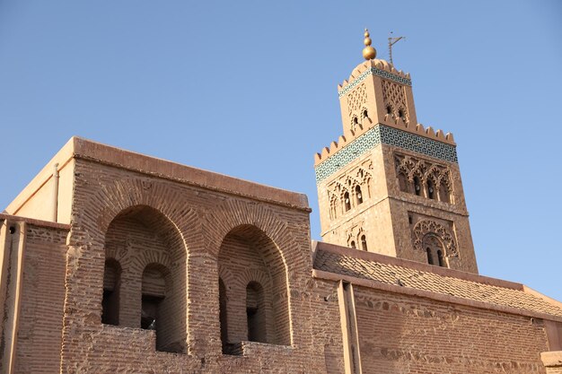 Mosquée Kutubiyya dans la ville de Marrakech au Maroc