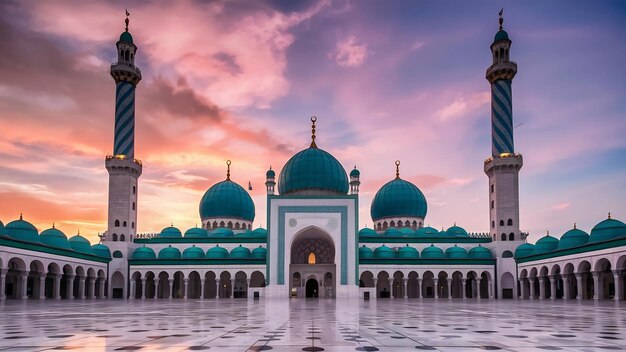 Photo la mosquée sacrée islamique à médine