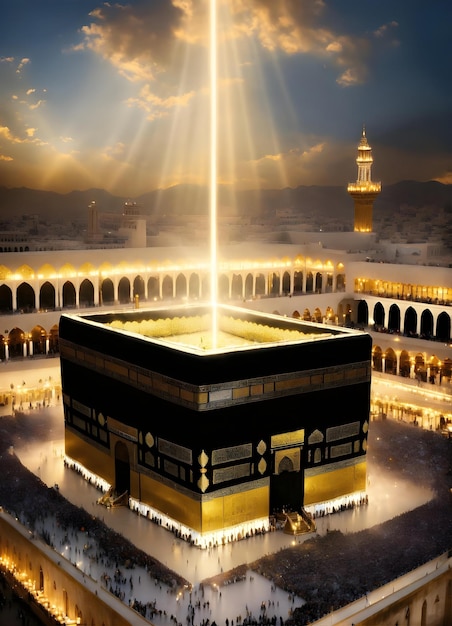 La mosquée sainte de la Kaaba à la Mecque et à la Médine