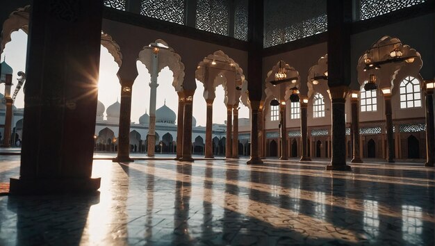 une mosquée sereine et paisible pendant le Ramadan