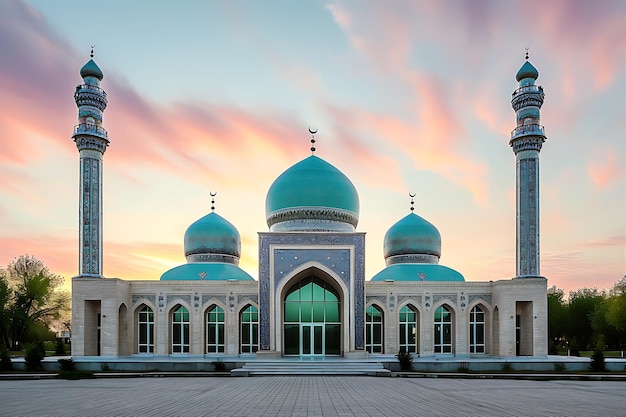 Photo une mosquée de tachkent, en ouzbékistan, baignée dans le soleil