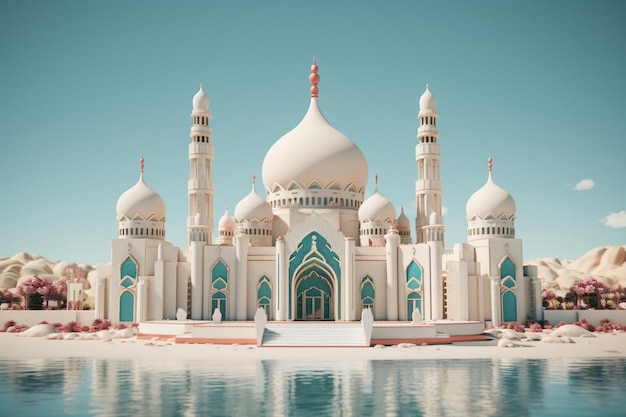 Une mosquée traditionnelle aux détails intricats