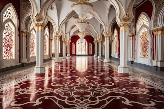 Une mosquée traditionnelle aux détails intricats