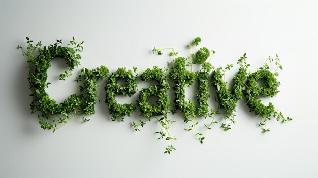 Le mot créatif créé dans Parsley Typography