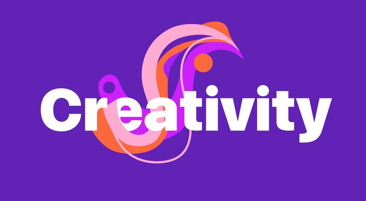 Photo le mot créativité sur un fond coloré