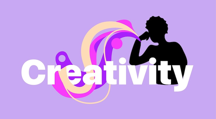 Photo le mot créativité sur un fond coloré