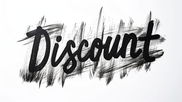 Le mot " Discount " a été créé dans la calligraphie unciale.