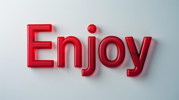Le mot Enjoy créé dans Display Typography