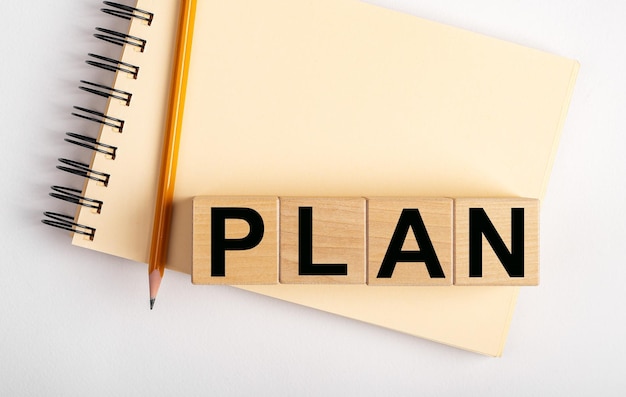 Mot de plan Concept de planification d'entreprise