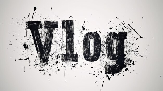 Photo le mot vlog créé en calligraphie gothique