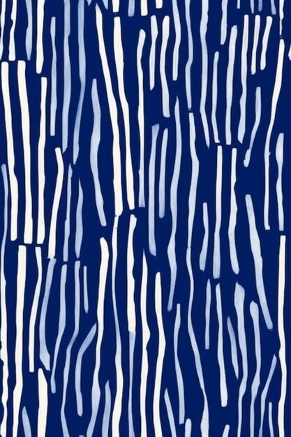 un motif abstrait bleu et blanc avec des lignes verticales générative ai