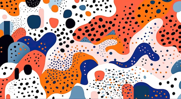 un motif abstrait dans un style coloré dans le design de memphis