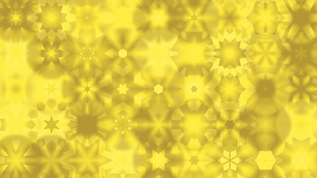 motif abstrait avec un fond jaune avec des flocons de neige