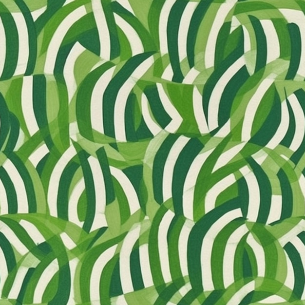 Photo un motif abstrait vert et blanc avec des formes ondulées