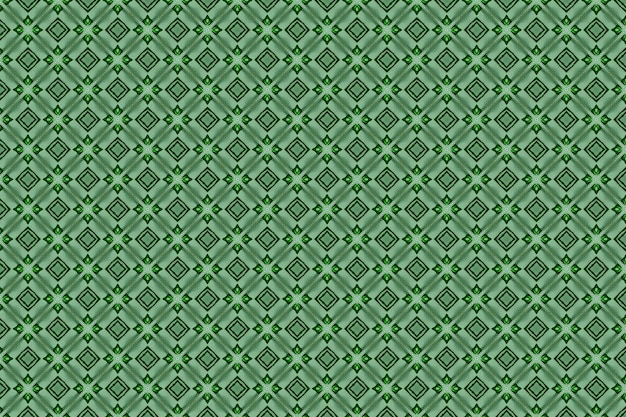 Motif abstrait vert et vert foncé avec un motif carré au centre.