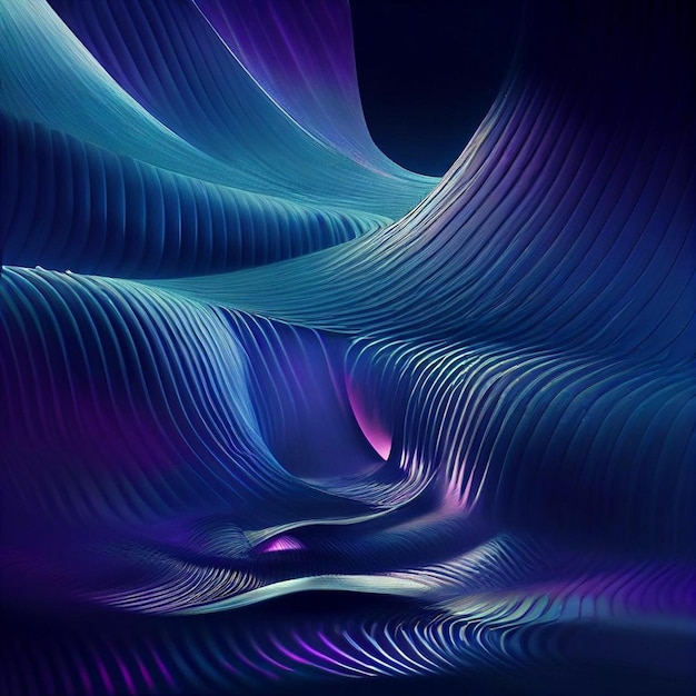 Un motif abstrait violet et bleu d'une conception en spirale.