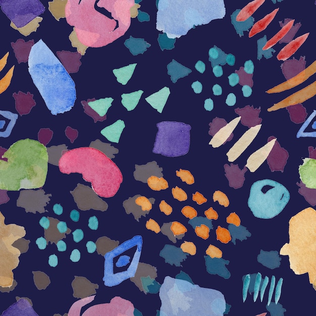 Motif aquarelle foncé avec des taches de couleur