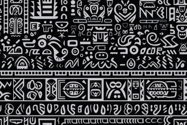 motif azteque sans couture répétant des dessins tribaux géométrique papier peint traditionnel continu