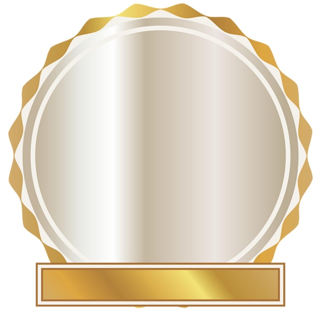 Motif de badge doré badge doré png
