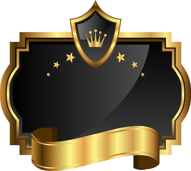 Motif de badge doré badge doré png