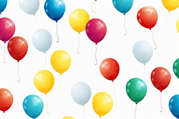 Un motif de ballons de couleurs