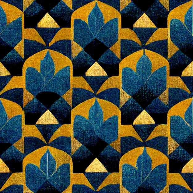 Motif bleu et orange