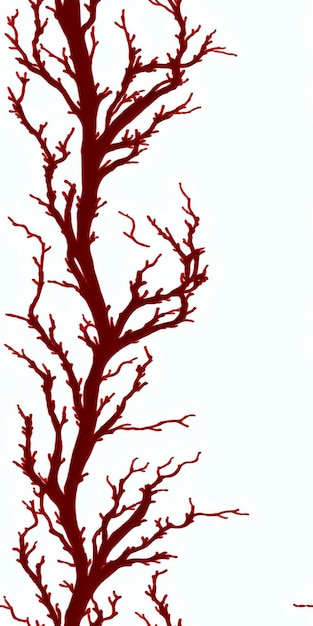 Photo le motif de branche rouge généré par l'ia