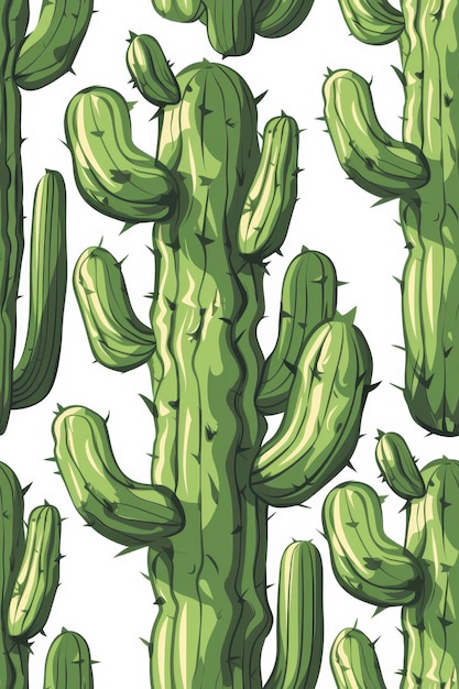 Le motif de cactus Saguaro sans couture