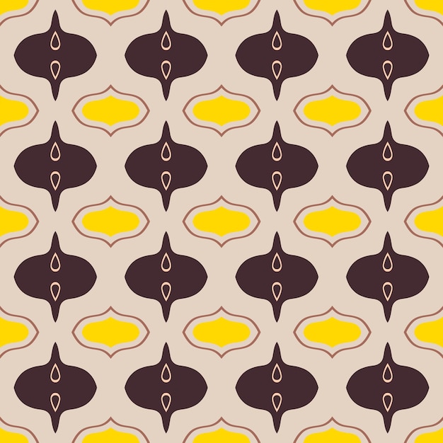 Motif de caléidoscope rétro dans le style des années 70 et 60 Motif géométrique
