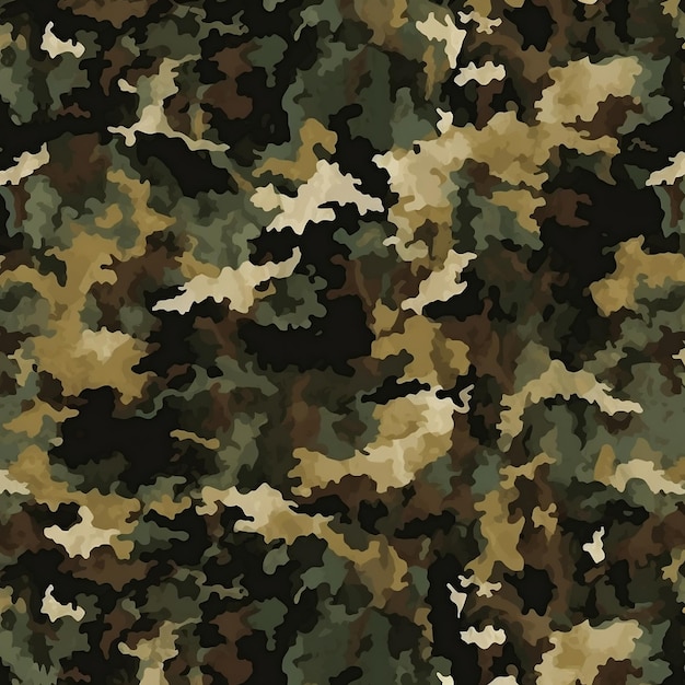 un motif camouflage avec un fond vert et marron.