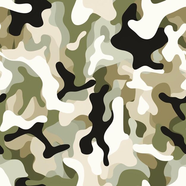 Un motif camouflage avec un point noir sur le devant.