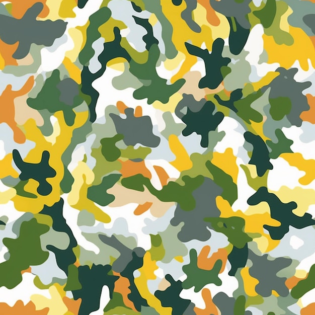 Un motif de camouflage vert et jaune