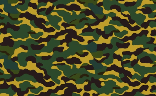 Un motif de camouflage vert et jaune.