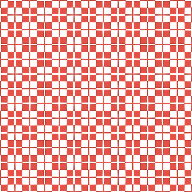 Photo un motif à carreaux rouge et blanc avec des carrés.