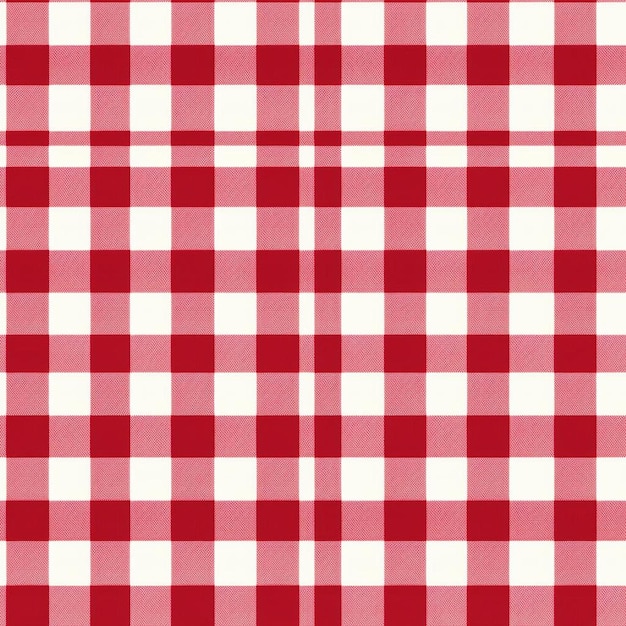 Un motif à carreaux rouge et blanc avec un motif à carreaux rouges.