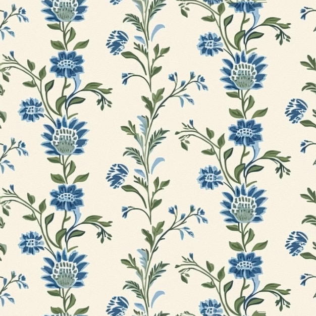 Motif de carrelage sans couture pour le décor de papier peint et le design de tissu avec un motif floral classique