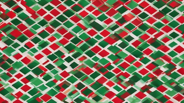 Photo un motif de carrés rouges et verts sur un fond blanc